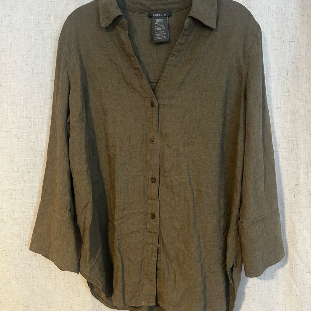 Matty M Olive Green Blouse
